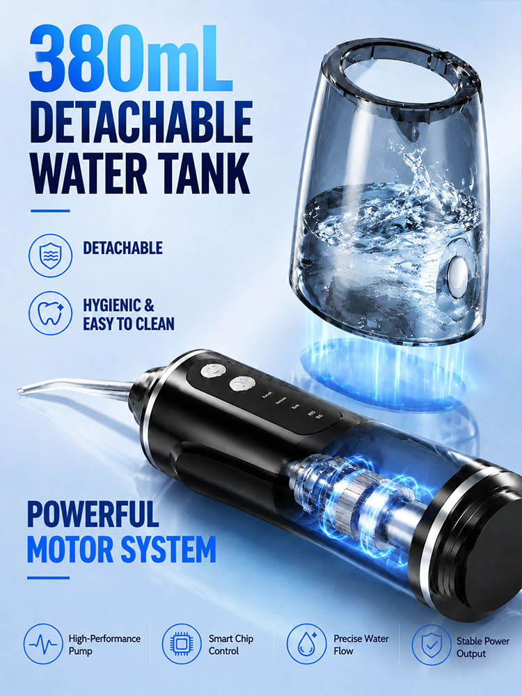 Portable Oral Irrigator with 3 - đánh giá và giá Oral Irrigator Flosser